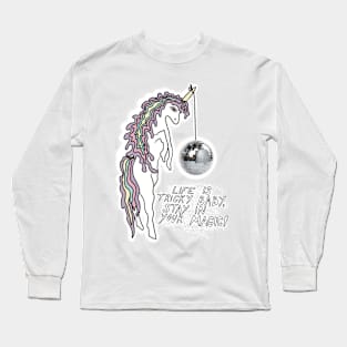 Unicorn with disco ball, stay in your magic Long Sleeve T-Shirt